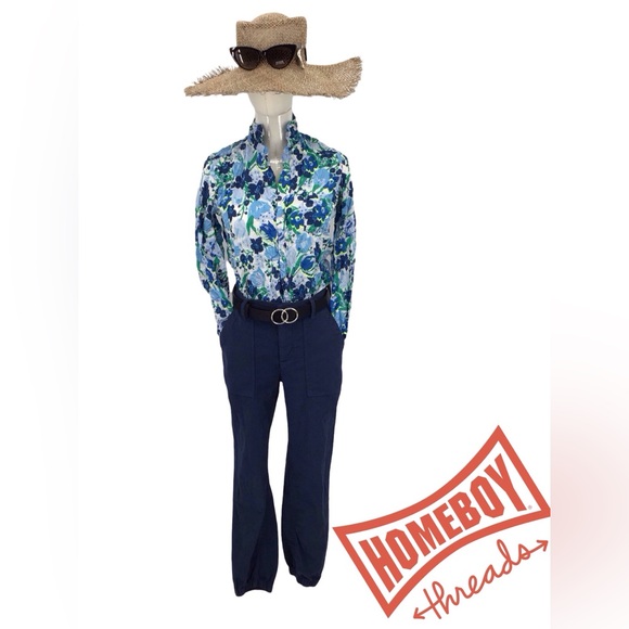 NWT Frank & Eileen Blue Pants size 2